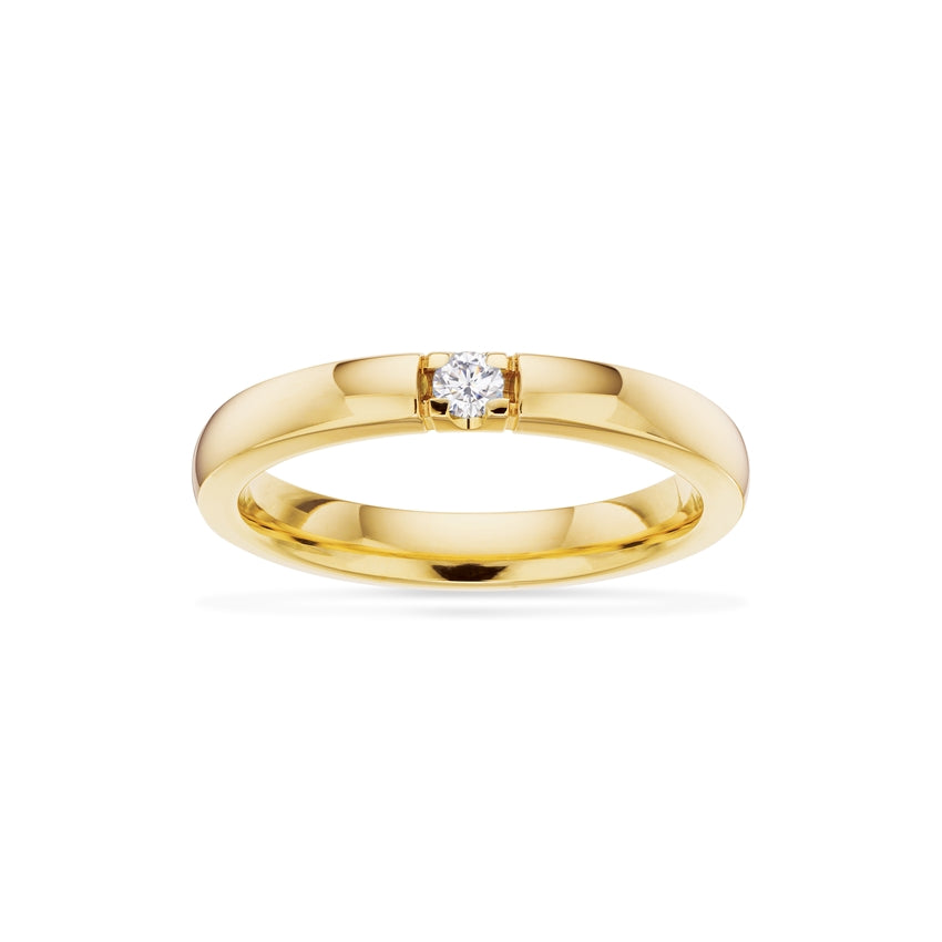 Grace alliancering fra Scrouples i 14 karat guld med 0,07 ct diamanter